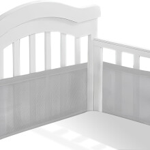 Sour Lemon Breathable Mesh Liner For Cot Beds 2 PCS baby Crib surrounds Breathable Cot surrounds, Cot surrounds for Cot Bed, Baby Crib Encloses Anti A