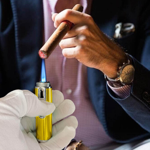 Rechargeable Butane Torch Lighter Slim Butane Lighter Multipurpose Hand Lighter Refillable Windproof for Everyday 2