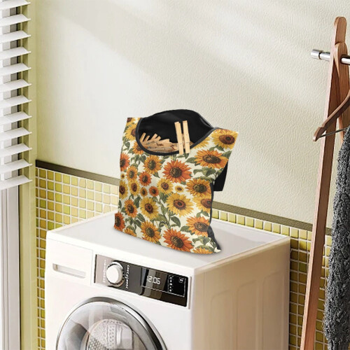 Sunflower Clothespin Storage Bag Reusable 1 Pack 1