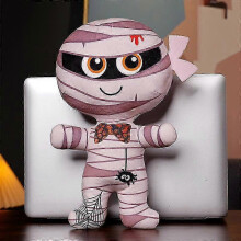 (E) 2026 New Funny Halloween Plush toy Doll Pumpkin Man Skeleton Monster Horror Doll Send Children Halloween Props Plush Decoration Doll