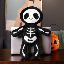 (A) 2026 New Funny Halloween Plush toy Doll Pumpkin Man Skeleton Monster Horror Doll Send Children Halloween Props Plush Decoration Doll