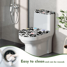 Dalmatian Pattern Toilet Covers Set Fits All Toilet Shapes Toilet Seat Lid Cover & Set of 2 Elastic Bottom Adjustable