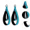 2 Pieces Pilates Double Loop Strap Exercise Strap Beginner D Rings Straps Handle Light Blue 6