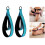 2 Pieces Pilates Double Loop Strap Exercise Strap Beginner D Rings Straps Handle Light Blue 7
