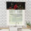 Red Rose Wine Kitchen Curtain Valance 54x18 in 1 Panel 3