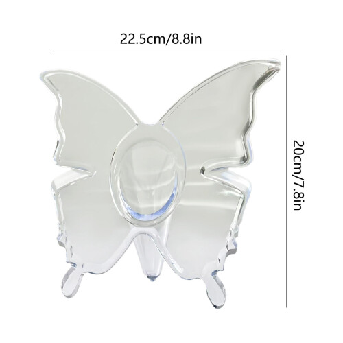 Acrylic Butterfly Flower Vase Transparent 1pc 2