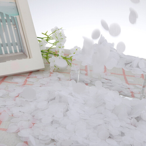 White Circle Confetti for Party Decorations - 50g 2