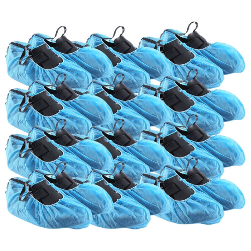 Shoe Covers Non-Woven Blue 50 Pairs 2