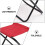 1Pcs Household Folding Stool Compact Foldable Stool Steel Cloth Red Rectangular for Home Use 8