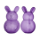 Easter Bunnys Candy Box, Bunny-Shaped Container for Easter(Purple) 2