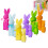 2 Pack Large Flocked Rabbit Easter Decorations, Spring Table Centerpieces, Solid Color Rabbit Figurines for Home & Party – Compatible with Easter 2