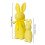 2 Pack Large Flocked Rabbit Easter Decorations, Spring Table Centerpieces, Solid Color Rabbit Figurines for Home & Party – Compatible with Easter 3