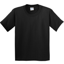 (L, Black) Gildan Childrens Unisex Soft Style T-Shirt (Pack Of 2)