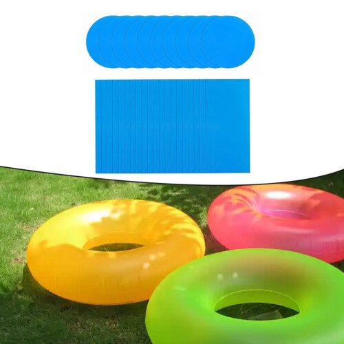 Blue PVC Pool Repair Patches Round and Square 1