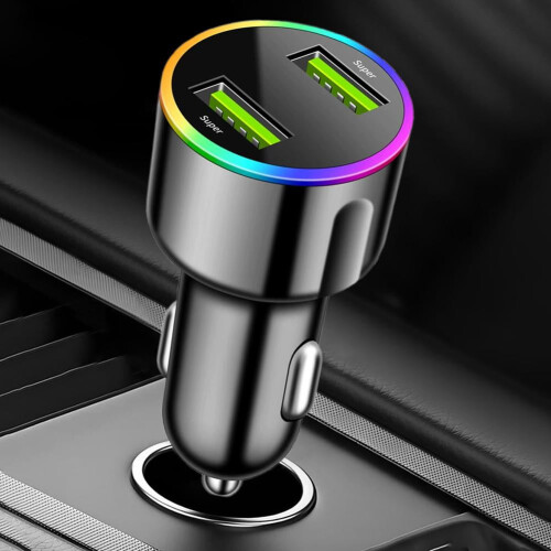 60W Fast Charging Car Charger USB Only Portable 1