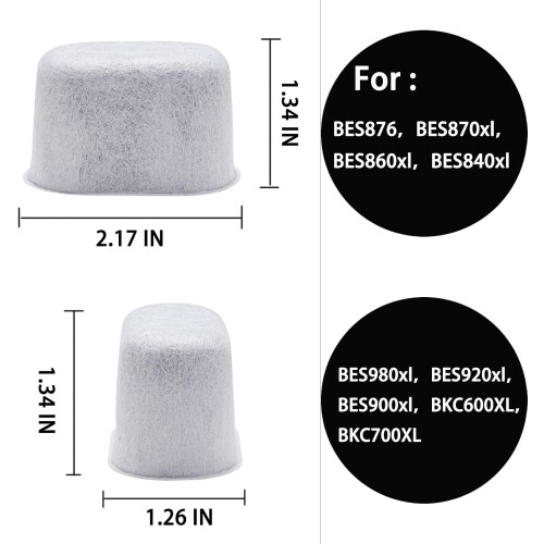 Charcoal Water Filter Replacement for Breville Barista Pro 1