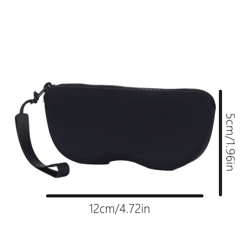 Soft Silicone Glasses Case with Zipper Lanyard Hook 1
