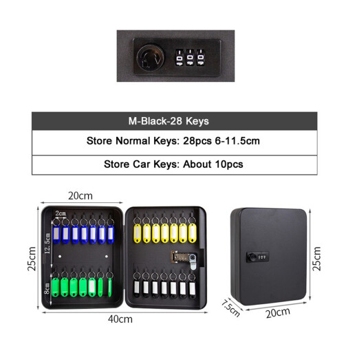 Password Multi Key Lock Box Keys Safe Storage Box Lock Spare Car Keys Organizer Box,Multiple Options Available 2