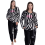 Dame plys vinterpyjamas M 38 varm zebra 1