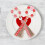 Wood Napkin Holder Heart Shaped Beaded Material 4Pcs 6