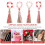 Wood Napkin Holder Heart Shaped Beaded Material 4Pcs 8