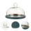 Cake Bread Sampling Plate with Glass Lid Set of 1 3