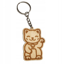 Maneki Neko japansk heldigkat nøglering