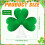 St Patrick's Day Mini Tree Topper Green Metal 1pc 2