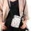 Dog Pattern Adjustable Crossbody Bag with Double-layer Small Crossbody Purse Stylish Polyester 4