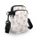 Dog Pattern Adjustable Crossbody Bag with Double-layer Small Crossbody Purse Stylish Polyester 3