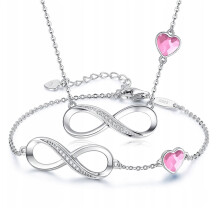 Sølv armbåndsvedhæng til kvinder - gave til Valentinsdag - Rosaline - Sølv 925
