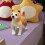 Peluche chiot 25 cm avec ruban rouge 4