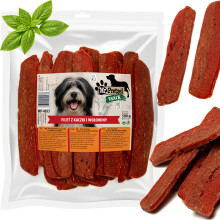 Delikatess, snack til hunde And og oksefilet Mr. Pretzel 500g