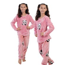 Pigernes pyjamas plys tyk Vienetta 128 7/8 år vinter varm blød