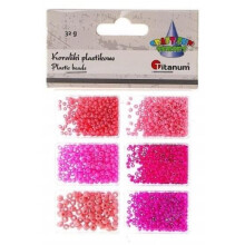Plastikperler 6 størrelser 32g