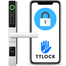 Elektronisk låsehåndtag A209 50/72 TTLock Sølv