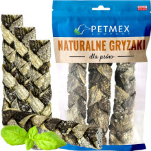 Delikatesse, naturlig tyggegummi til hunde Tørret torskeskindsfletning Petmex 100g