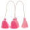 Mini Tassels Craft Decor Pink Rose Red Green 2 Pcs 5