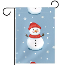 Snowman Garden Flag 12x18 in Double-Sided Outdoor Decor