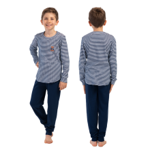 Drengepyjamas i bomuld, lange ærmer, lange bukser, 9/10 år, 134 Vienetta
