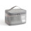 Nylon Mesh Makeup Bag with Divider Large Capacity Grey 5