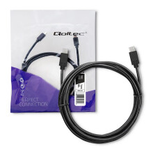 Qoltec USB 3.1 Type C Han-kabel | USB 3.1 Type C Han | 1,4 m | Sort
