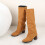 Women's Mid-Calf Suede Boots Yellow Size 43 7