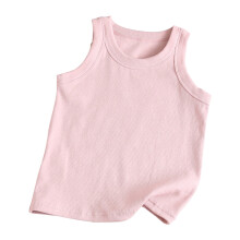 Kids Ribbed Sleeveless Tank Top - Solid Colour
