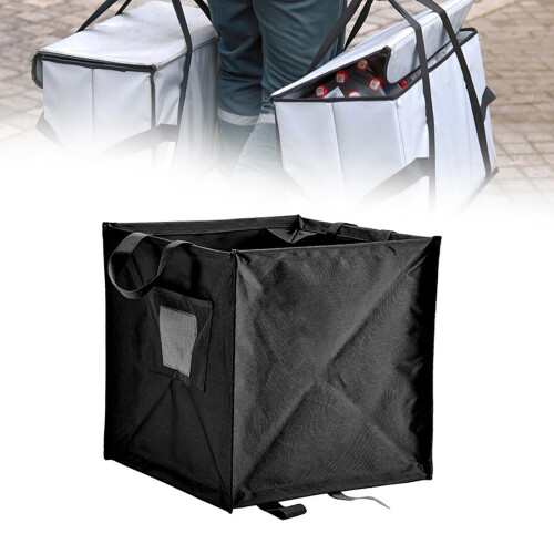 Foldable Camping Trash Can Black Small 2
