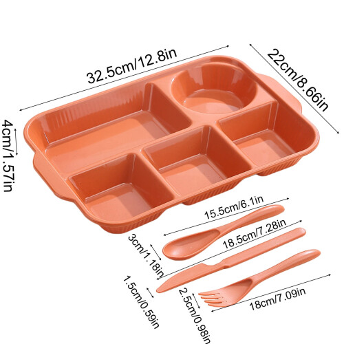 Divided Plates Tray Black 32.5x22x4cm 1
