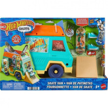 Playset de Fingerboard Hot Wheels Skate, Van de Skate co-créé avec Tony Hawk, avec Fingerboard Exclusif & Chaussures Amovibles