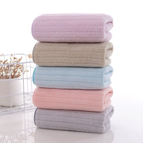 Knitted Coral Fleece Bath Towel Gift 2