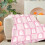 Halloween Microfiber Throw Blanket Pink Ghost 150x200cm 6
