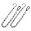 Adjustable Metal Hanging Chain S Hook for Heavy Ornaments Black Coated 2Sets 4